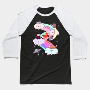 Rainbow Clouds and Animals Baseball T-Shirt